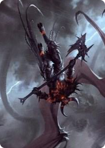 0020 Burning-Rune Demon Art Card S Art Series: Kaldheim