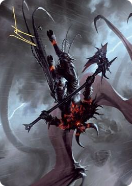 0020 Burning-Rune Demon Art Card (Gold-Stamped Signature) S Art Series: Kaldheim