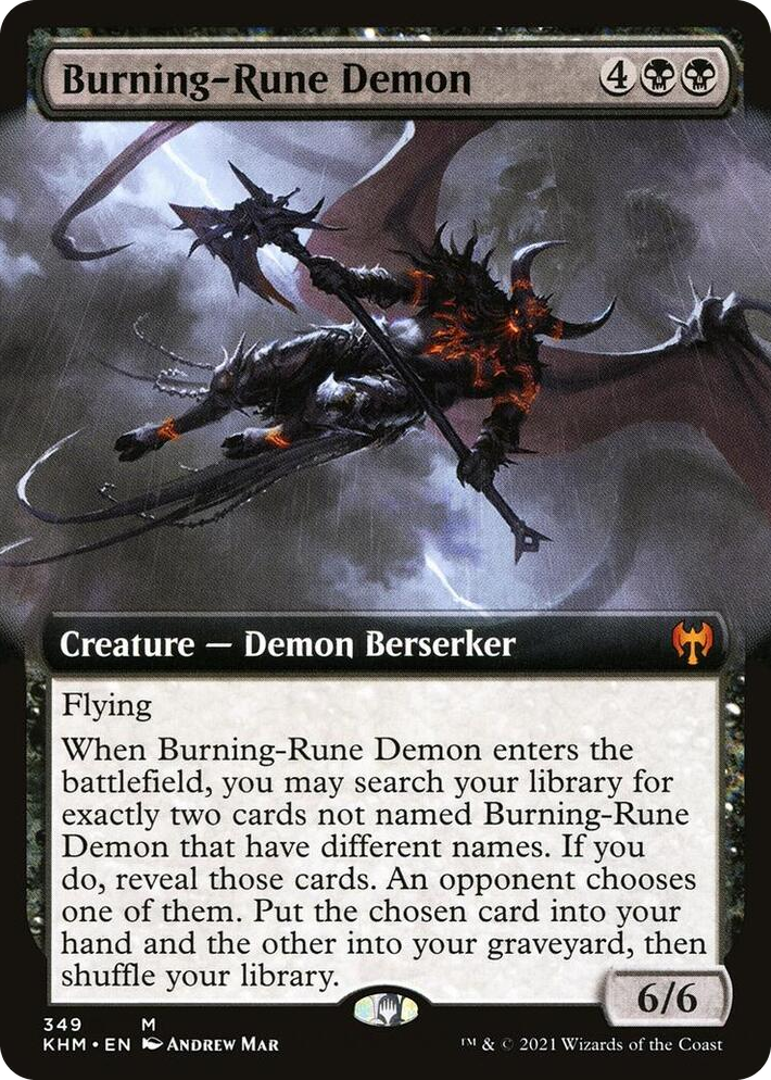 0349 Burning-Rune Demon (Extended Art) M Kaldheim