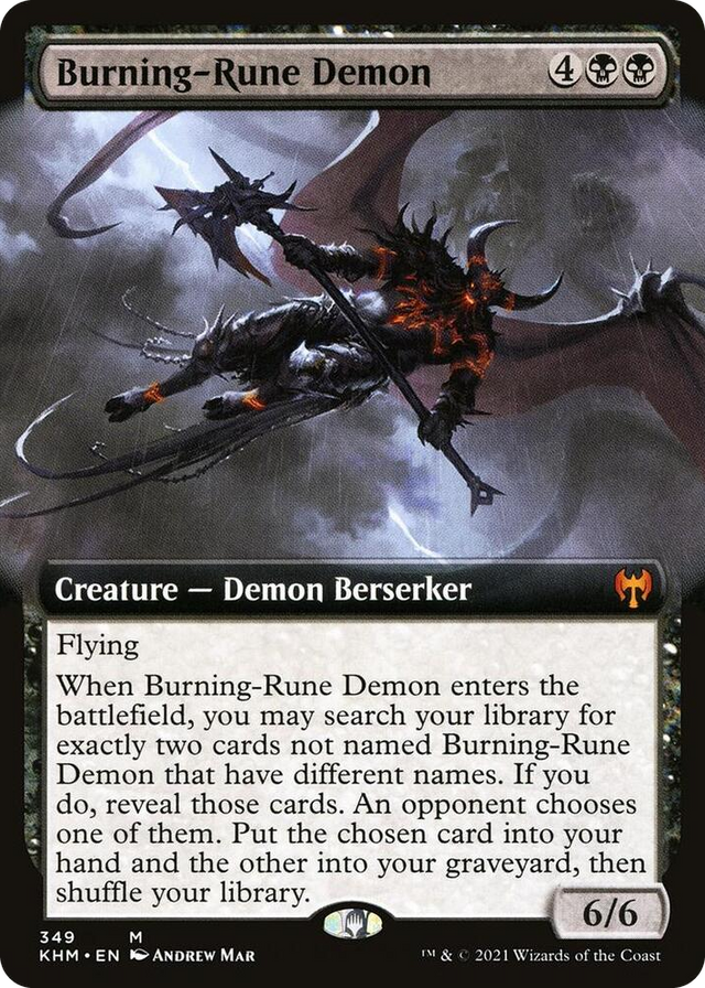 0349 Burning-Rune Demon (Extended Art) M Kaldheim