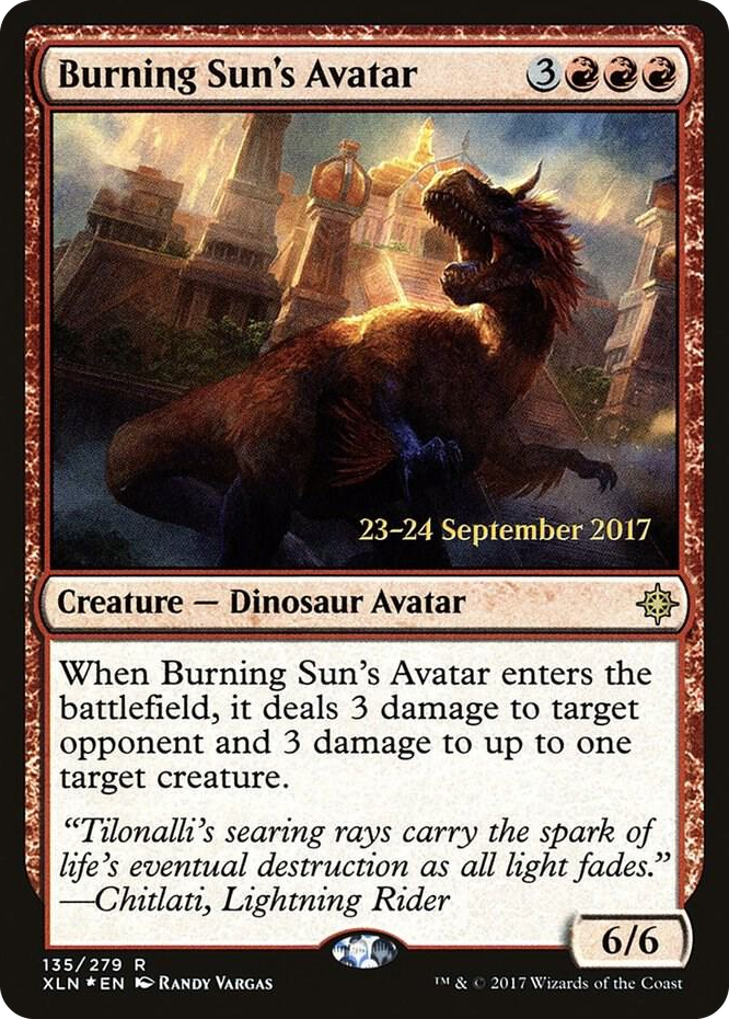 0135 Burning Sun's Avatar R Prerelease Cards