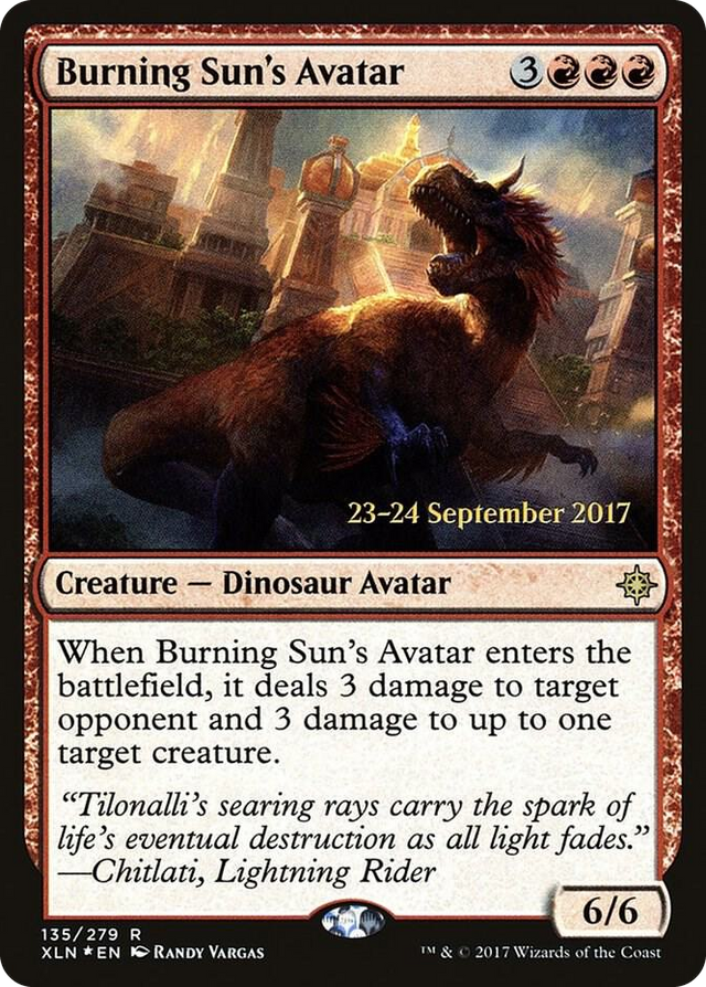 0135 Burning Sun's Avatar R Prerelease Cards