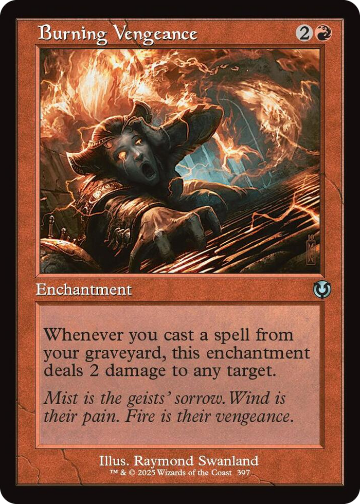 Burning Vengeance (Retro Frame) #397 U - Innistrad Remastered Pokemon card