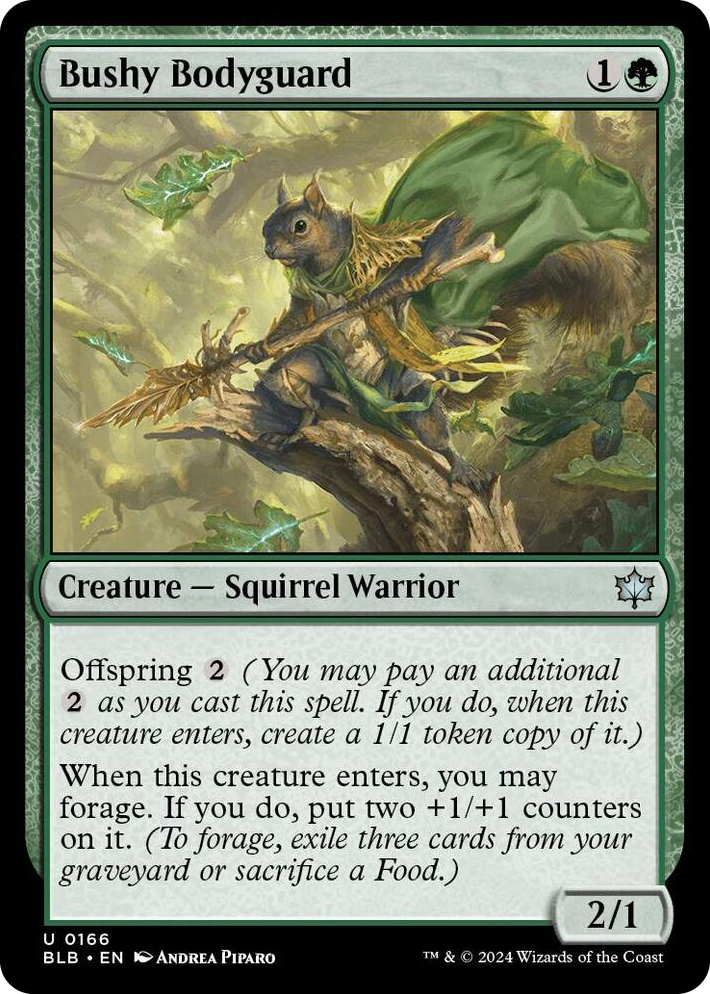 0166 Bushy Bodyguard U Bloomburrow