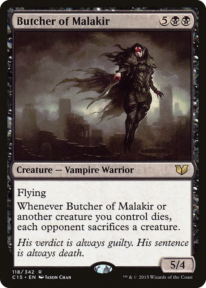 Butcher of Malakir #118 R - Commander 2015 Pokemon card