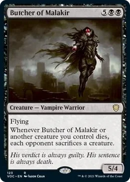 0123 Butcher of Malakir R Commander: Innistrad: Crimson Vow