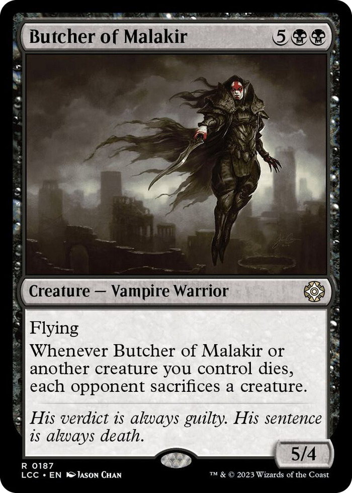 Butcher of Malakir #187 R - Commander: The Lost Caverns of Ixalan Pokemon card