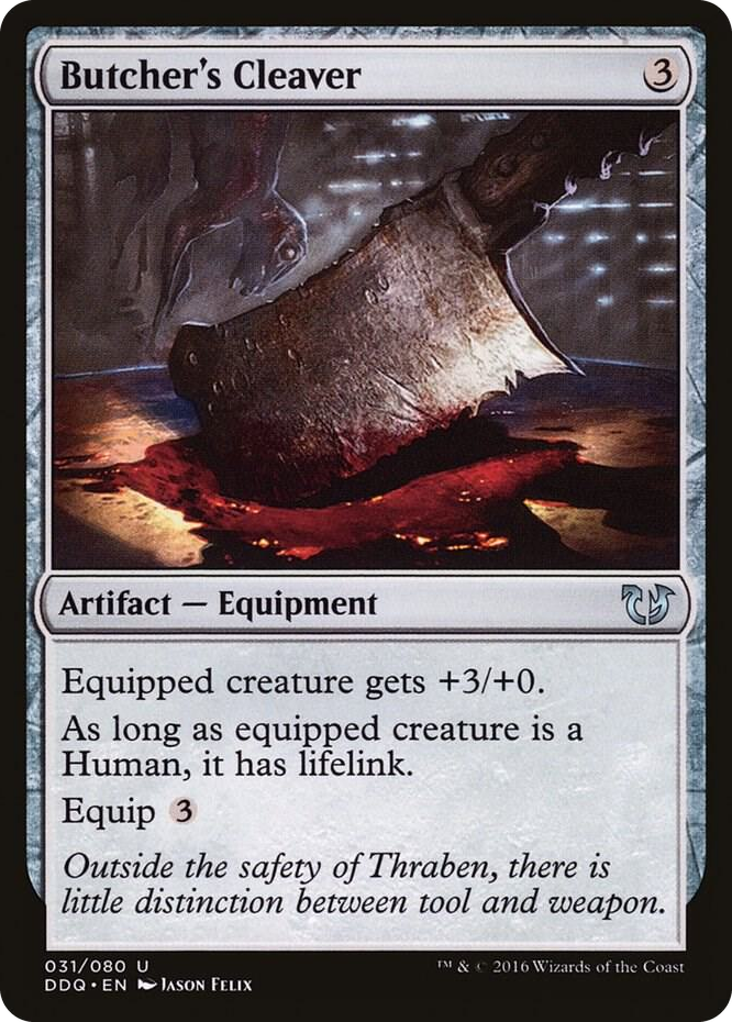 Butcher's Cleaver #31 U - Duel Decks: Blessed vs. Cursed Pokemon card