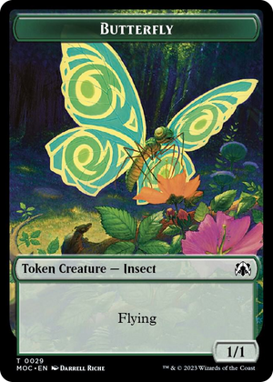 0029 Butterfly // City's Blessing Double-sided Token T Commander: March of the Machine