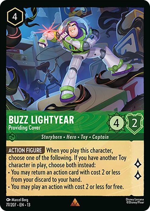 Buzz Lightyear - Providing Cover #77 Rare - Attack of the Vine! Pokemon card