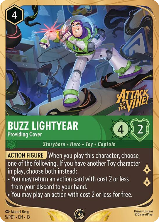 Buzz Lightyear - Providing Cover (Prerelease Promo) #5 Promo - Disney Lorcana Promo Cards Pokemon card