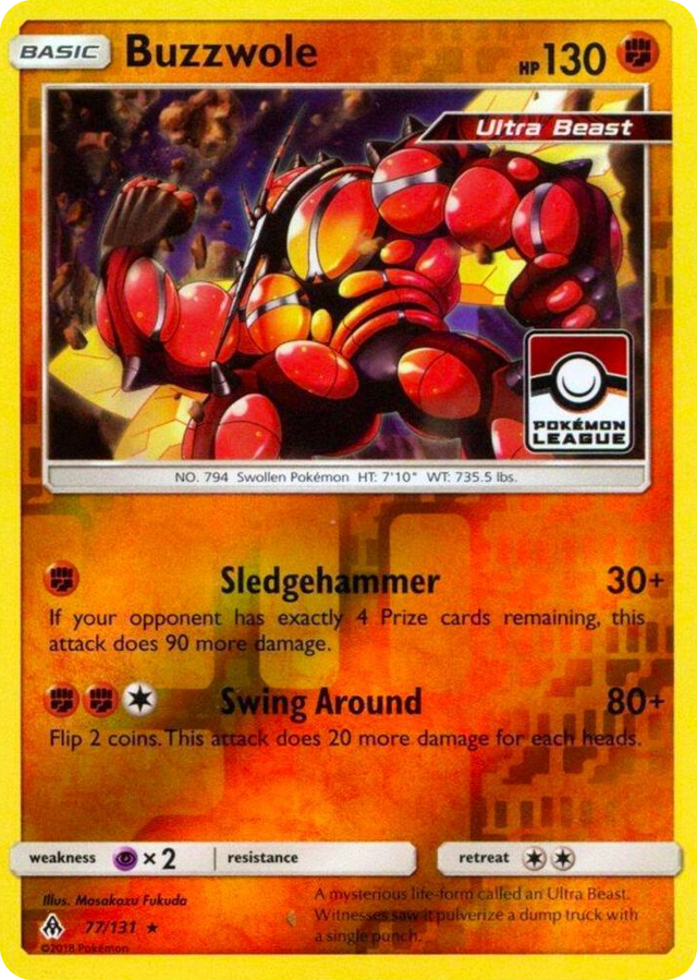 0077 Buzzwole - 77/131 (Pokemon League) Promo League & Championship Cards
