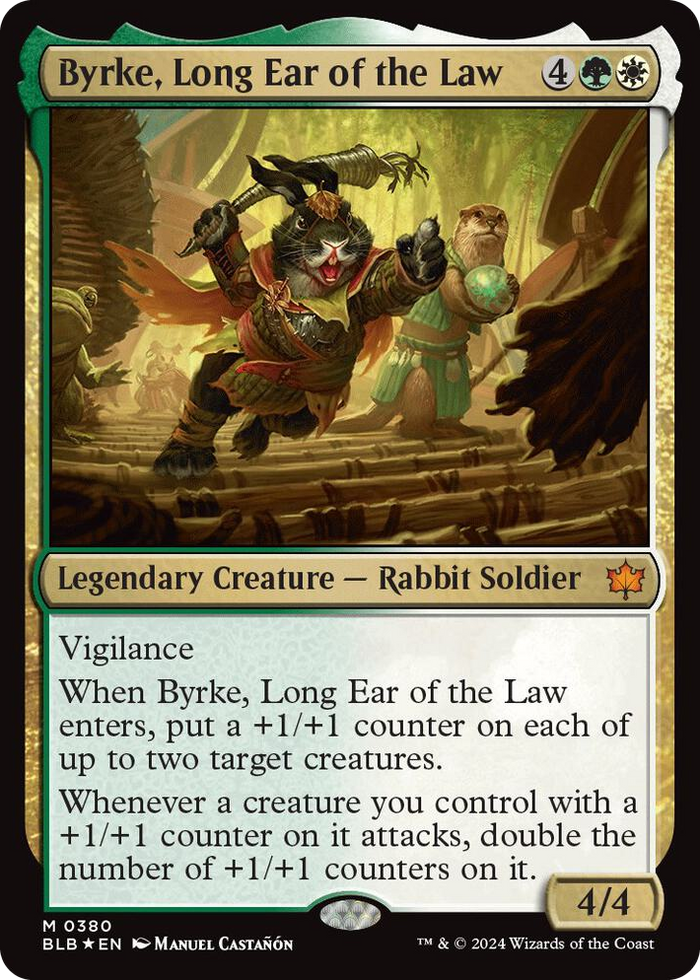 Byrke, Long Ear of the Law #380 M - Bloomburrow Pokemon card