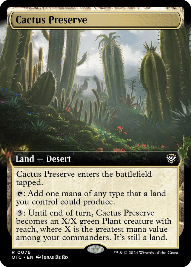0076 Cactus Preserve (Extended Art) R Commander: Outlaws of Thunder Junction
