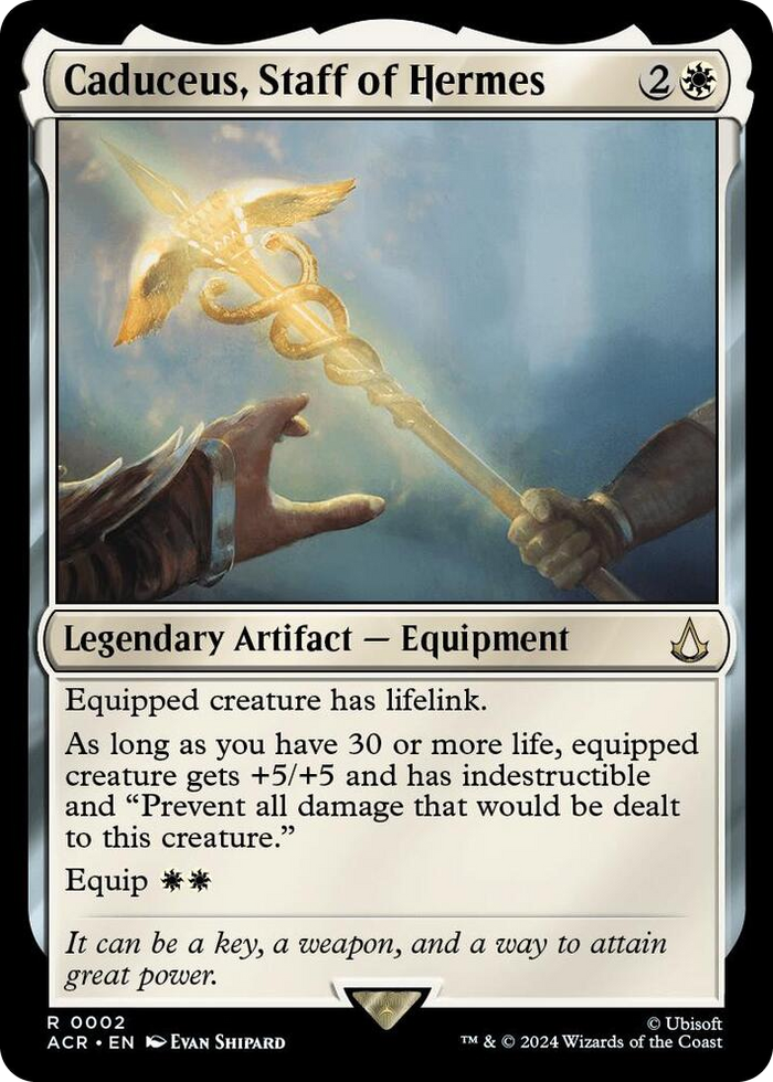Caduceus, Staff of Hermes #2 R - Universes Beyond: Assassin's Creed Pokemon card