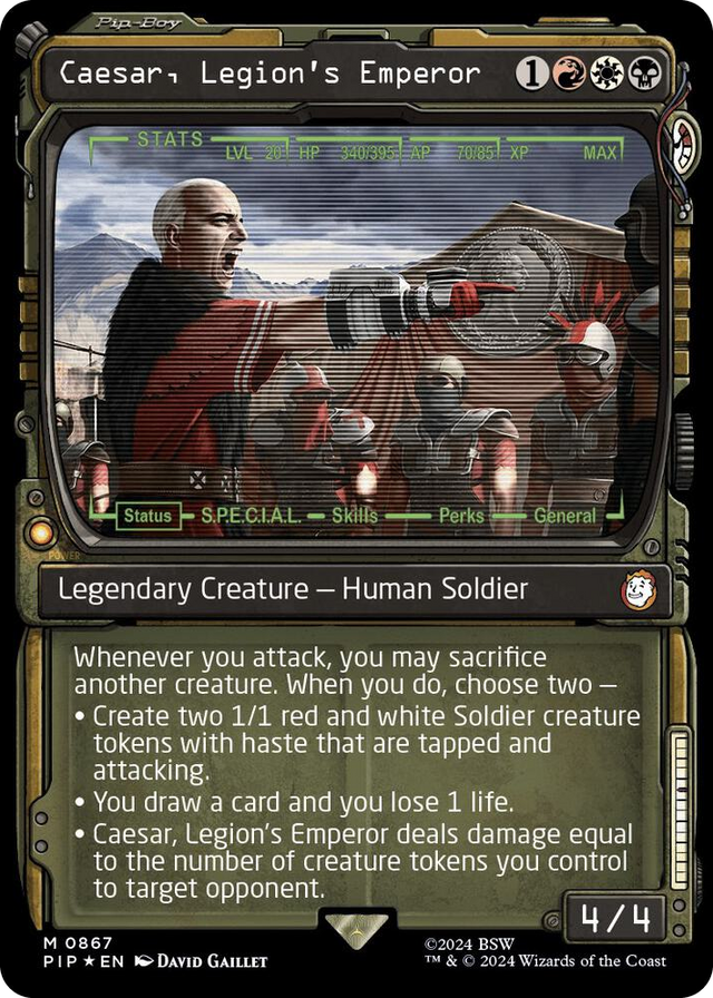 0867 Caesar, Legion's Emperor (Showcase) (Surge Foil) M Universes Beyond: Fallout