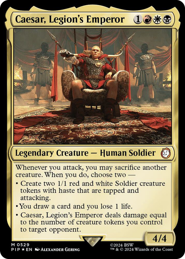 0529 Caesar, Legion's Emperor (Surge Foil) M Universes Beyond: Fallout