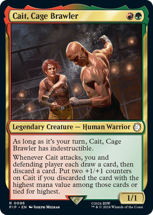 0096 Cait, Cage Brawler R Universes Beyond: Fallout