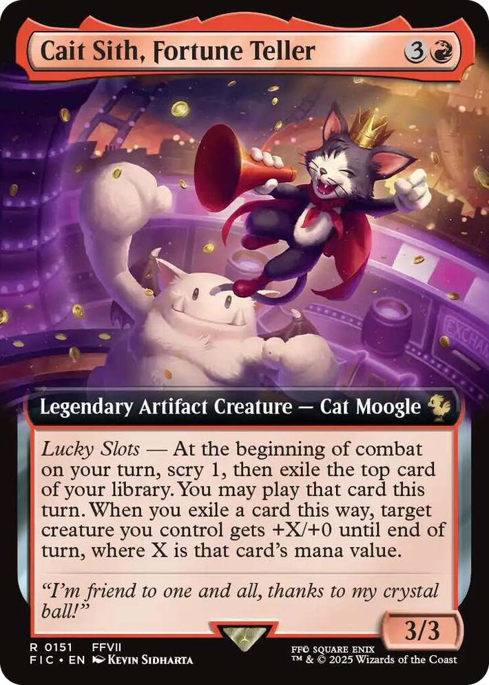 0151 Cait Sith, Fortune Teller (Extended Art) R Commander: FINAL FANTASY