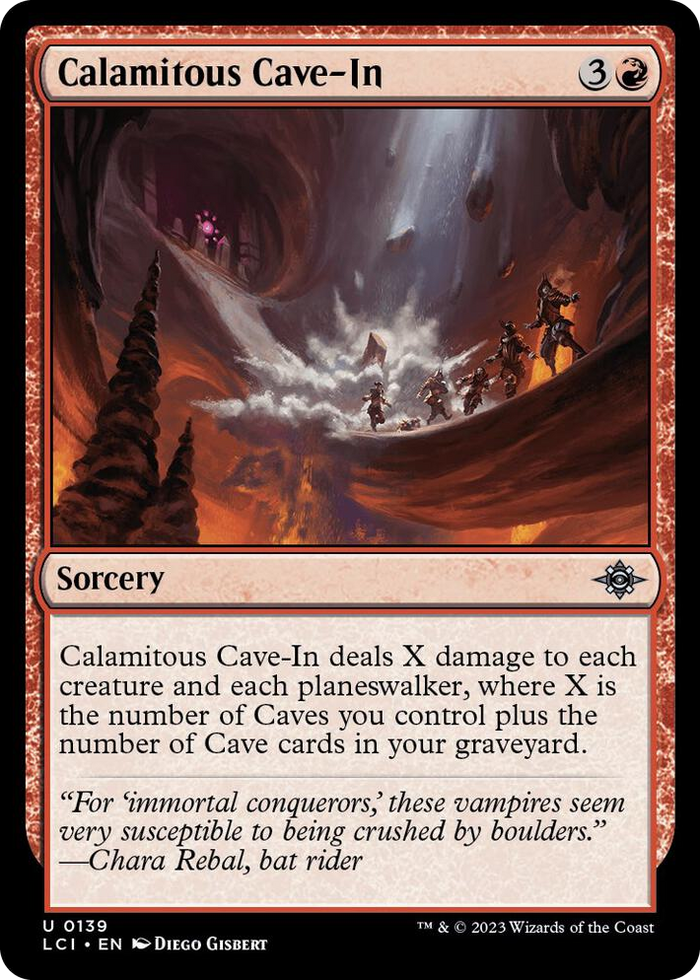 Calamitous Cave-In #139 U - The Lost Caverns of Ixalan Pokemon card