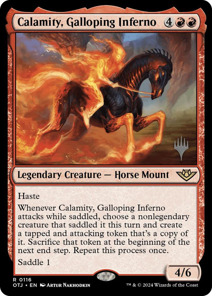 0116 Calamity, Galloping Inferno R Promo Pack: Outlaws of Thunder Junction