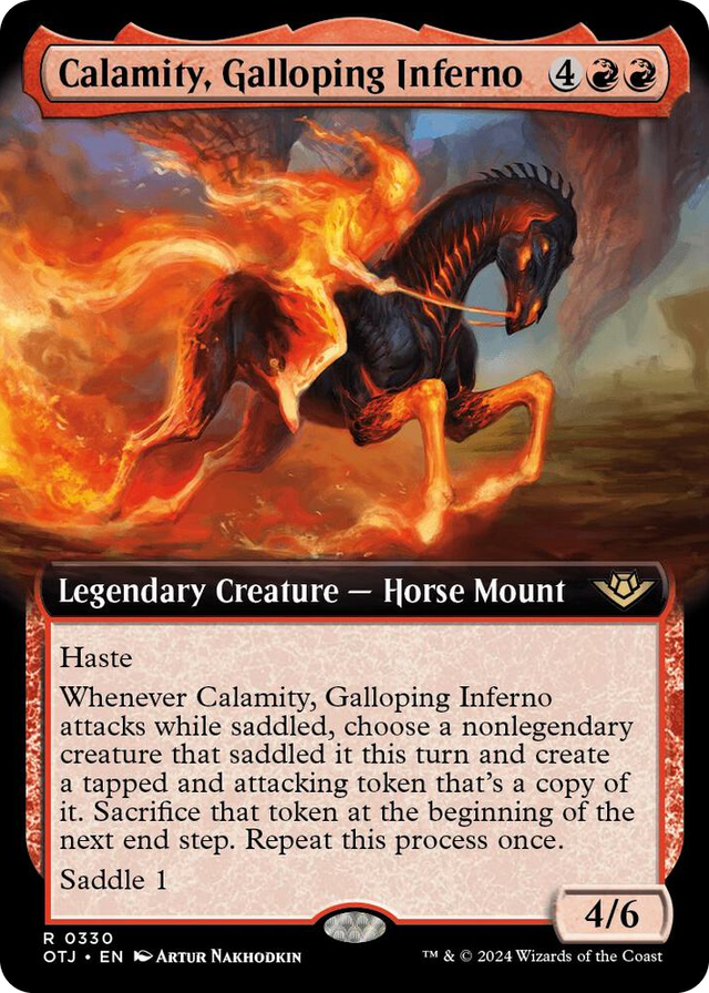 0330 Calamity, Galloping Inferno (Extended Art) R Outlaws of Thunder Junction