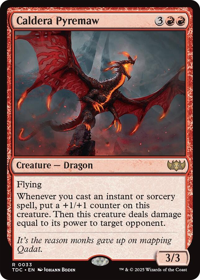 Caldera Pyremaw #33 R - Commander: Tarkir: Dragonstorm Pokemon card