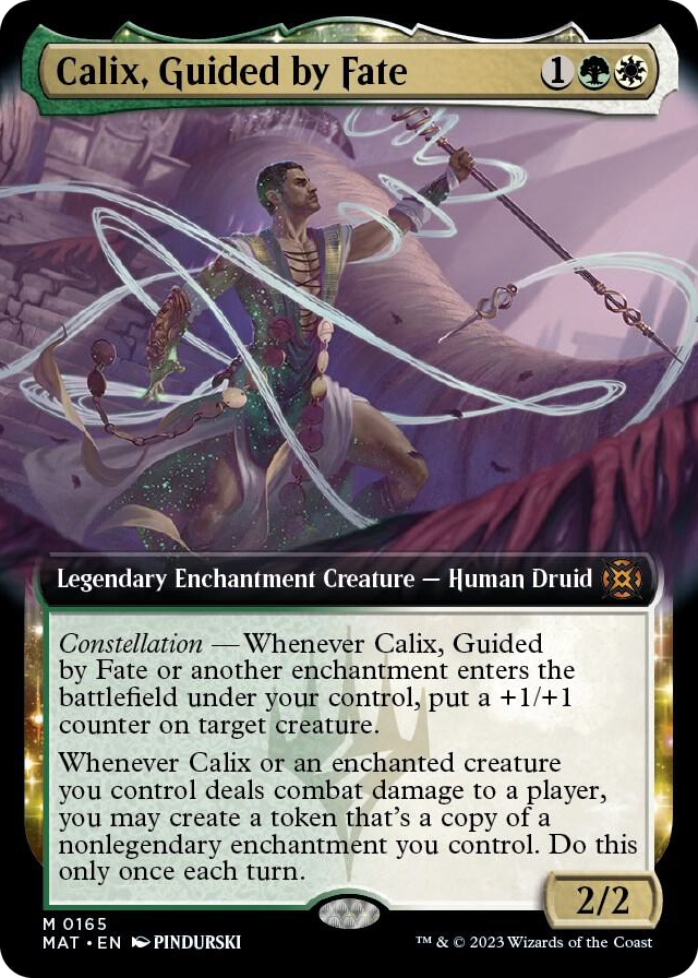Calix, Guided by Fate (Extended Art) #165 M - March of the Machine: The Aftermath Pokemon card