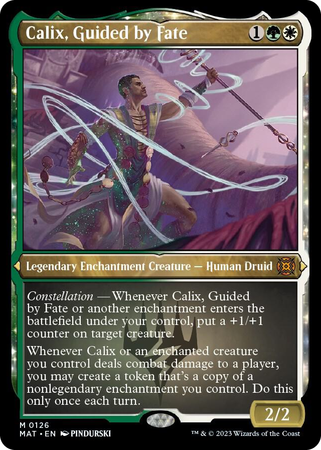 Calix, Guided by Fate (Foil Etched) #126 M - March of the Machine: The Aftermath Pokemon card