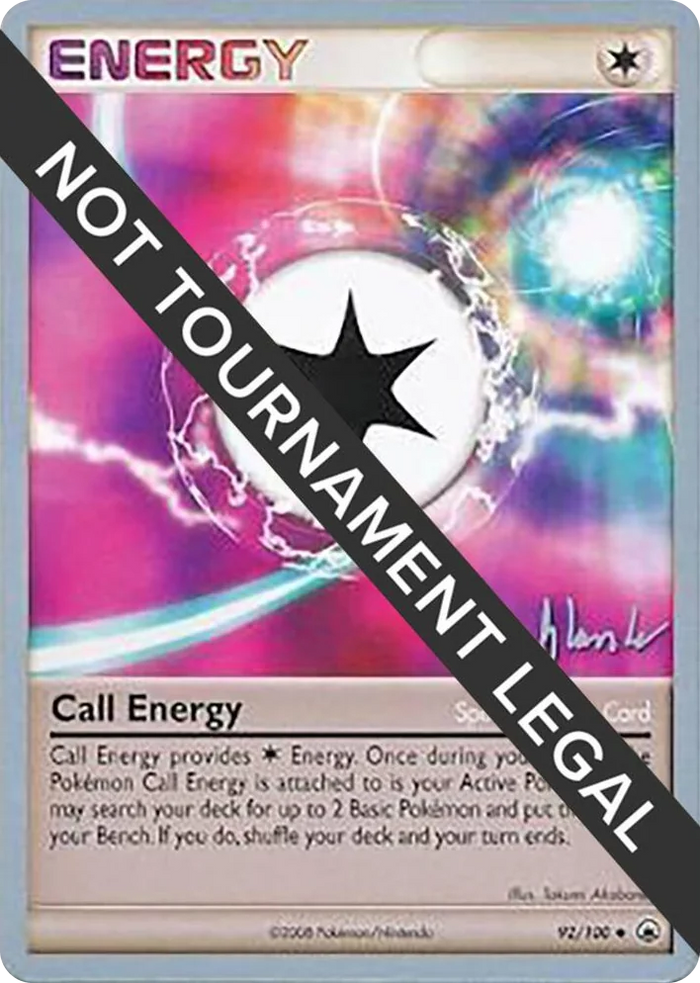 0092 Call Energy - 2008 (Dylan Lefavour) Uncommon World Championship Decks