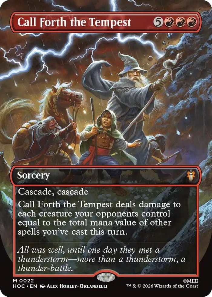 Call Forth the Tempest (Borderless) #22 M - The Hobbit: Eternal-Legal Pokemon card