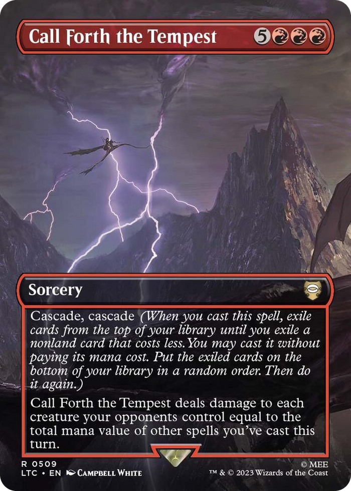 Call Forth the Tempest (Borderless) #509 R - Commander: The Lord of the Rings: Tales of Middle-earth Pokemon card