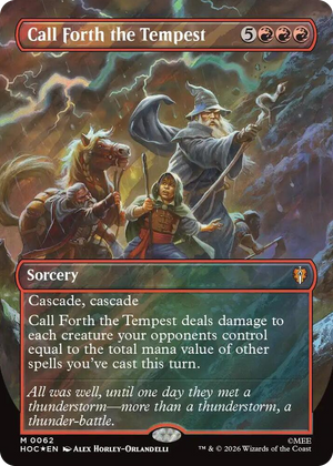0062 Call Forth the Tempest (Borderless) (Surge Foil) M The Hobbit: Eternal-Legal