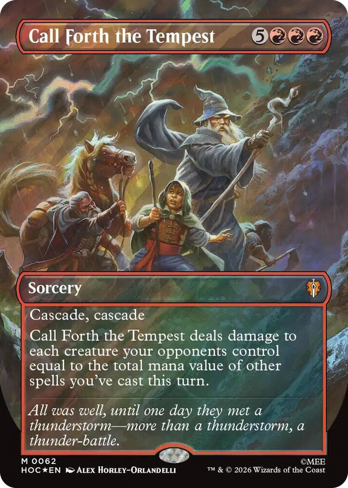 Call Forth the Tempest (Borderless) (Surge Foil) #62 M - The Hobbit: Eternal-Legal Pokemon card