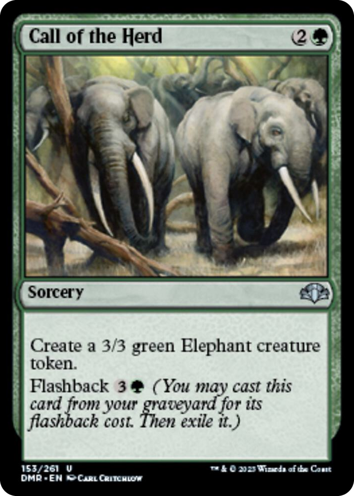 Call of the Herd #153 U - Dominaria Remastered Pokemon card