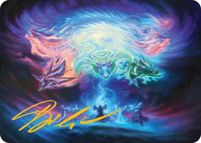Call the Spirit Dragons Art Card (21/54) (Gold-Stamped Signature) #21 S - Art Series: Tarkir: Dragonstorm Pokemon card