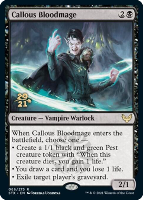 Callous Bloodmage #66 R - Prerelease Cards Pokemon card