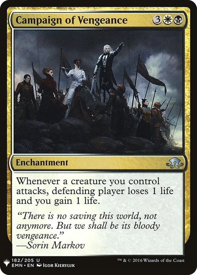 Campaign of Vengeance #182 U - The List Reprints Pokemon card