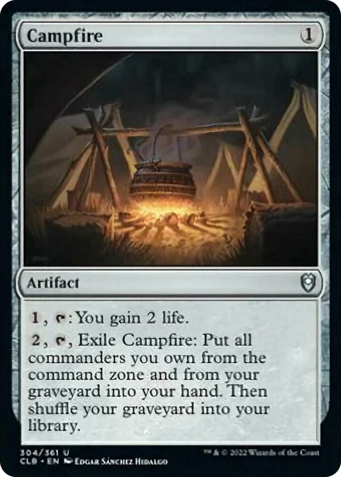 Campfire #304 U - Commander Legends: Battle for Baldur's Gate Pokemon card