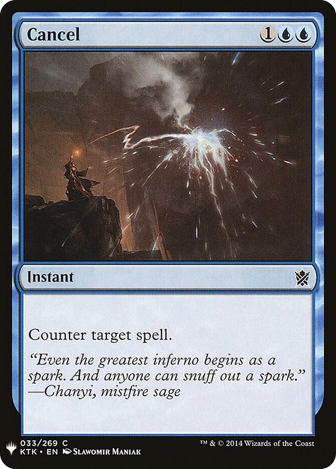 0033 Cancel C The List Reprints
