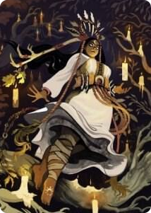 0076 Candlegrove Witch Art Card (76/81) S Art Series: Innistrad: Midnight Hunt