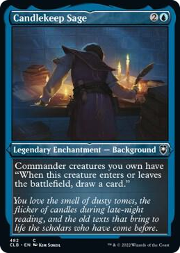 0482 Candlekeep Sage (Foil Etched) C Commander Legends: Battle for Baldur's Gate