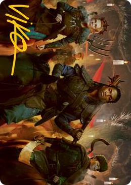 0048 Candlelit Cavalry Art Card (Gold-Stamped Signature) S Art Series: Innistrad: Midnight Hunt