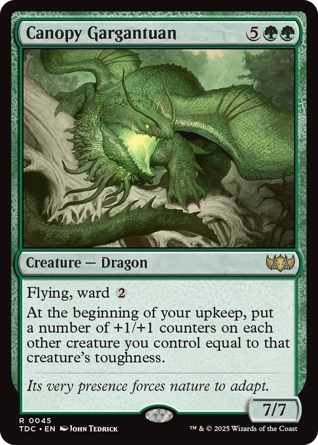 Canopy Gargantuan #45 R - Commander: Tarkir: Dragonstorm Pokemon card