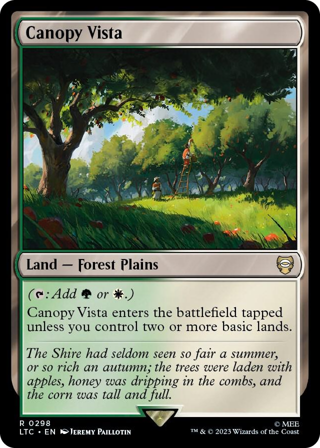 Canopy Vista #298 R - Commander: The Lord of the Rings: Tales of Middle-earth Pokemon card
