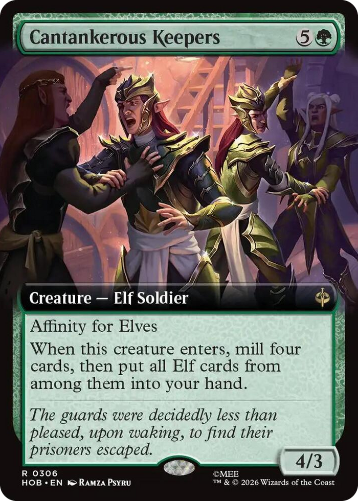 Cantankerous Keepers (Extended Art) #306 R - The Hobbit Pokemon card