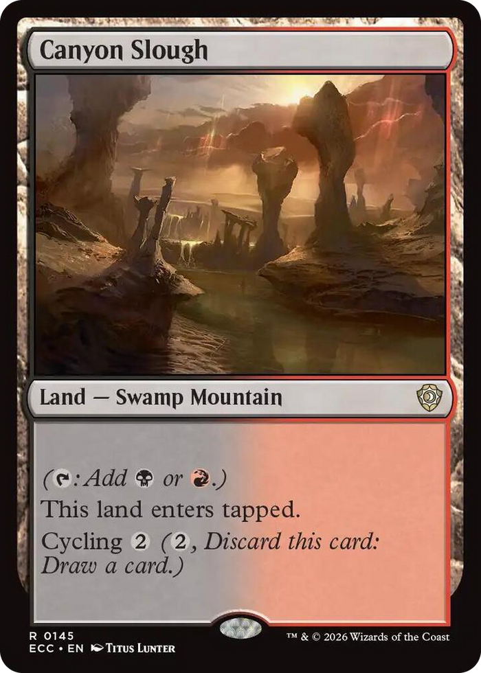 Canyon Slough #145 R - Commander: Lorwyn Eclipsed Pokemon card