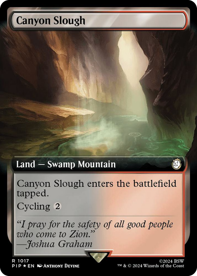 1017 Canyon Slough (Extended Art) (Surge Foil) R Universes Beyond: Fallout