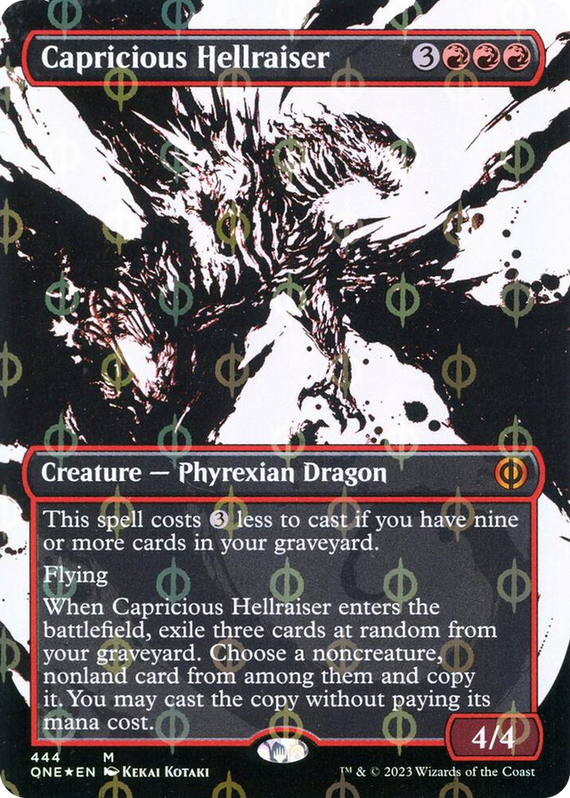 0444 Capricious Hellraiser (Showcase) (Step-and-Compleat Foil) M Phyrexia: All Will Be One