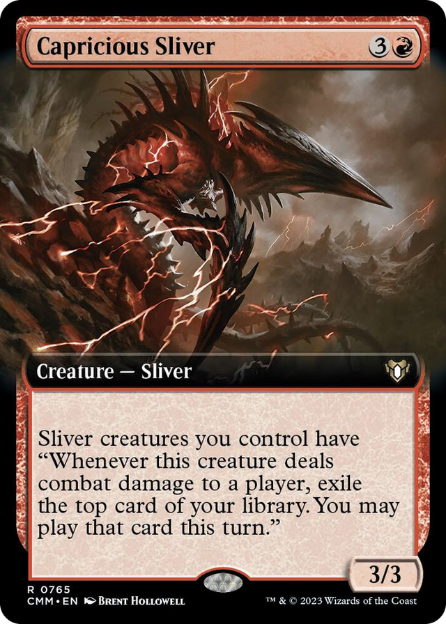 0765 Capricious Sliver (Extended Art) R Commander Masters